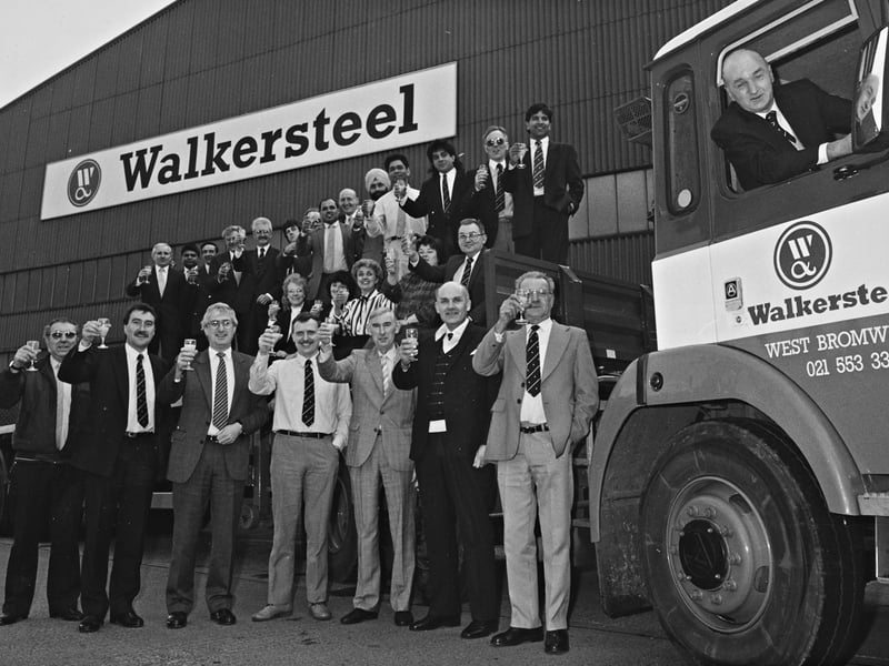 Twenty-six workers at Walkersteel Strip Mill in West Bromwich were rewarded for a combined 400 years of loyal service in May 1989. Each had been with the company for between 10 and 25 years, with some based at the firm’s Sedgeley works. The special gifts were presented at a celebration arranged by the company, recognising the dedication of staff who had spent much of their working lives with the same employer. The workers are pictured with West Bromwich general manager Rod Willetts and director Ian Chadwick. Do you remember Walkersteel or its Roebuck Street works? Did you or someone in your family spend many years working for the same local firm?