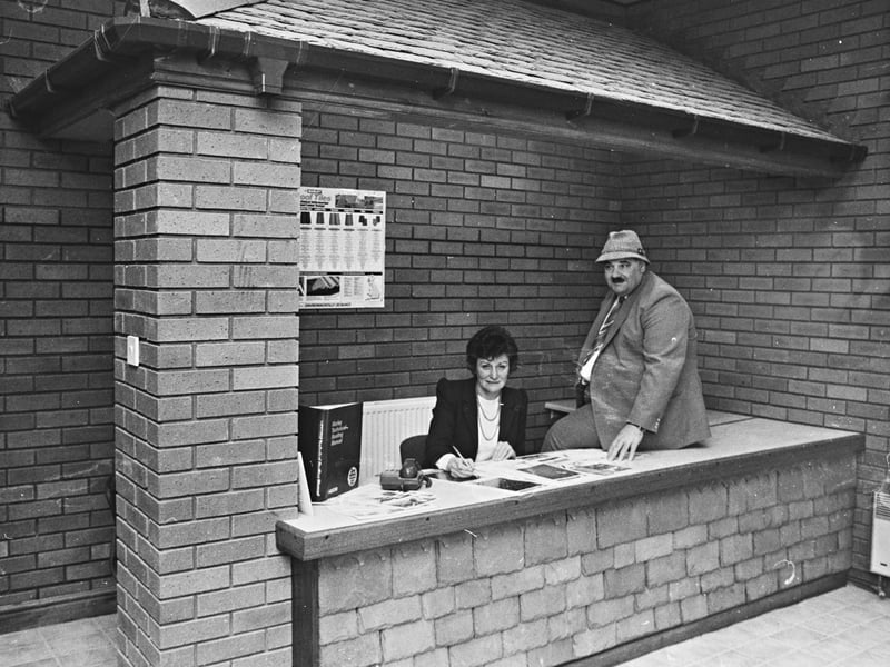 Mr and Mrs Barker are pictured in the reception area of a new roofing showroom at J T Matthews Roofing Centre, Coseley, in April 1985. The centre gave customers the chance to browse samples and get advice from experienced staff. Inside, walls were decorated with tiles in different colours and shapes, while sections of actual roofs allowed customers to compare products from well-known manufacturers. Do you remember the roofing centre or its showroom? Did you or someone you know work in the local building trade?