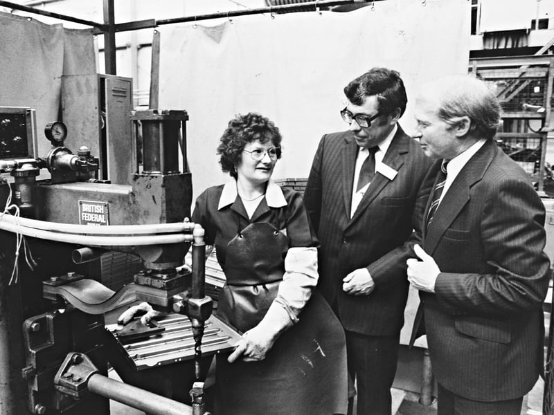 A £1.5 million assembly line was helping to safeguard the jobs of 1,000 workers at Cannon’s cooker factory in Coseley in June 1983. The new line formed part of a £6 million redevelopment at the company’s Gough Road headquarters. At the heart of the operation was a £125,000 robot welding system made by the British Federal Welder Company in Dudley, helping to speed up production while maintaining quality. Cannon director Bill Jenrick and British Gas marketing director Ron Probert are pictured chatting to worker Maureen Moss during the opening. Do you remember Cannon’s Coseley factory? Did you or someone in your family work there?