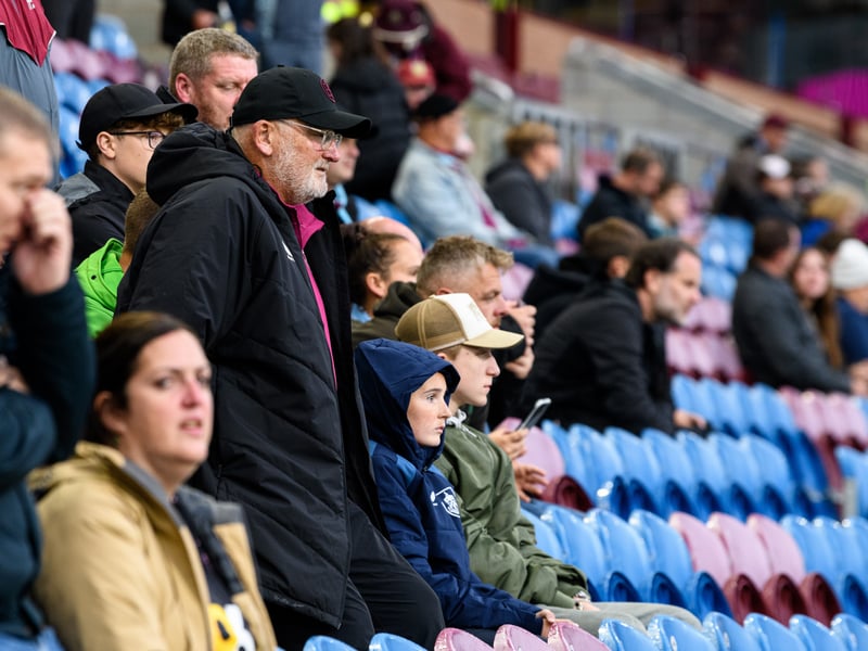Burnley fans inside Turf Moor for the Championship fixture against Middlesbrough. Photo: Kelvin Lister-Stuttard
