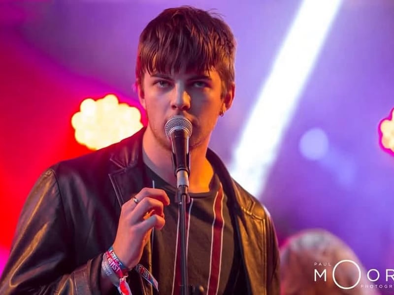 Grian Chatten, lead singer of Fontaines DC on stage at Castlepalooza.