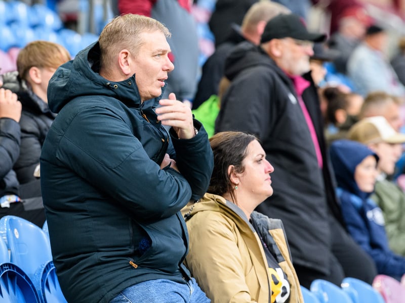 Burnley fans inside Turf Moor for the Championship fixture against Middlesbrough. Photo: Kelvin Lister-Stuttard