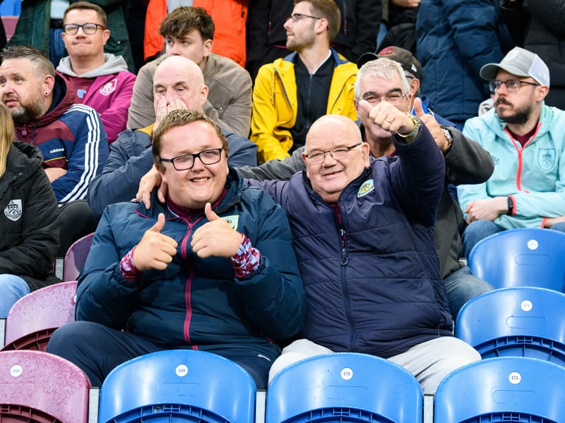 Burnley fans inside Turf Moor for the Championship fixture against Middlesbrough. Photo: Kelvin Lister-Stuttard