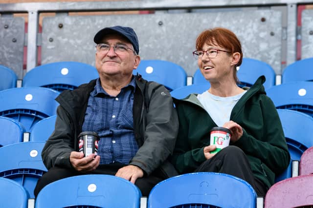 Burnley fans inside Turf Moor for the Championship fixture against Middlesbrough. Photo: Kelvin Lister-Stuttard
