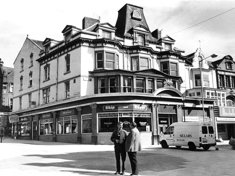 The  Ship and Royal pub and Minchella's ice cream shop got our attention in this view from 1988.