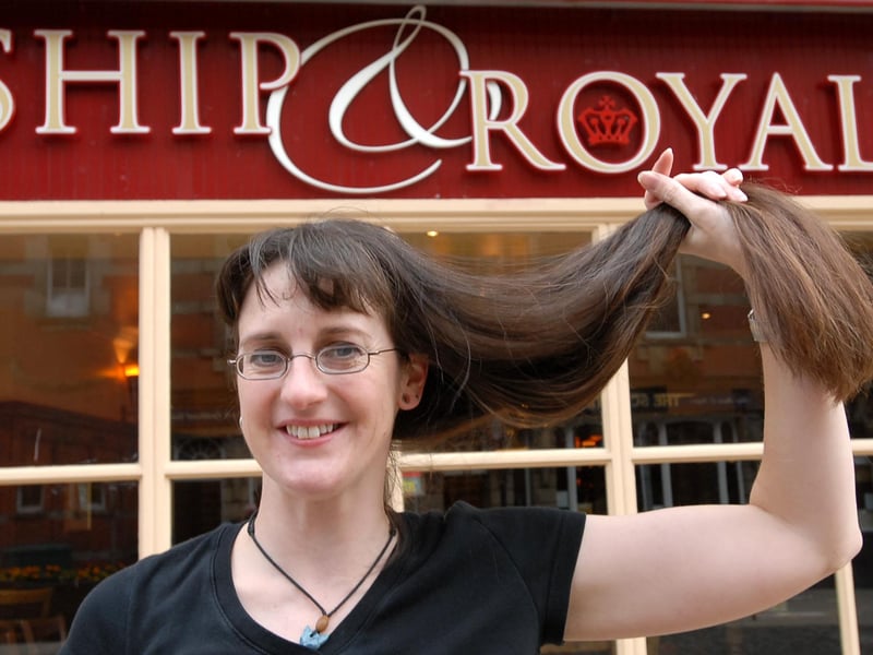 Helen Pearson was preparing for a head shave at the pub in this Shields Gazette memory from 20 years ago.