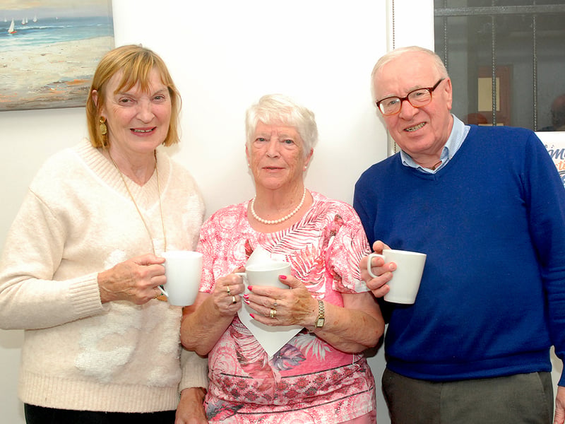 Pictured during Heritage Week 2026 in Roscrea are Joan Byrne, Mary Ryan and Cronan Wright. Photo: PJ Wright