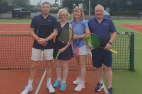 The Galway Lawn Tennis Club team which won the Grade 4 Mixed Doubles title in Nenagh last weekend, from left: Ciaran McGoldrick, Deirdre Byrnes, Patricia O'Connor, and Vincent Daly.