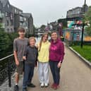 Brenda Kelleher with her children (from left) Fionn, Lennon and Nayra in Galway's Westend