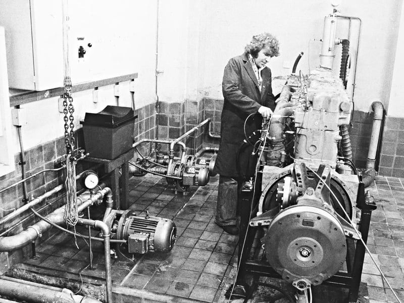Testing was a serious business at Power Train in June 1980, with a section of the new factory devoted entirely to making sure every engine met the required standards before leaving the works. Engines were put through their paces on dynamometer test equipment designed to simulate different operating conditions. Each one spent at least four hours being tested, including running-in and maximum-load checks, with any faults sent back to the fitting shop for repair. The photograph gives a glimpse of the careful testing behind the engines produced at the factory. Do you remember Power Train or its factory? Did you or someone in your family work in engine manufacturing during the 1980s?
