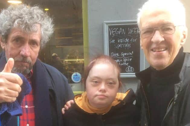 Ken and his daughter Grace photographed with Charlie Bird