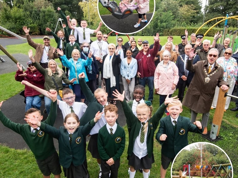 The opening of new playground facilities at Fleetwood Memorial Park