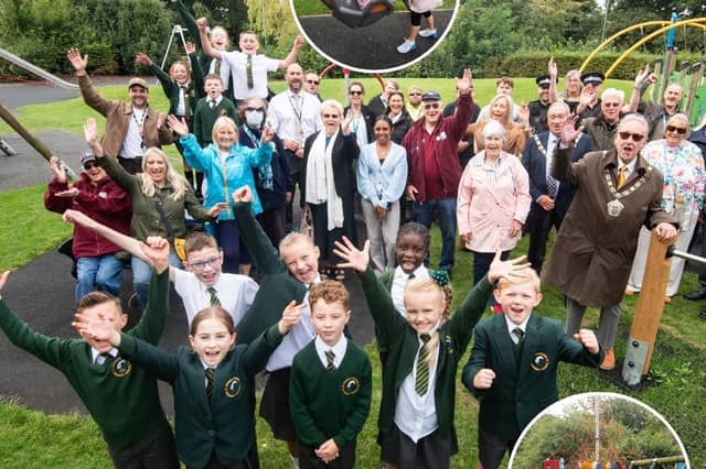The opening of new playground facilities at Fleetwood Memorial Park