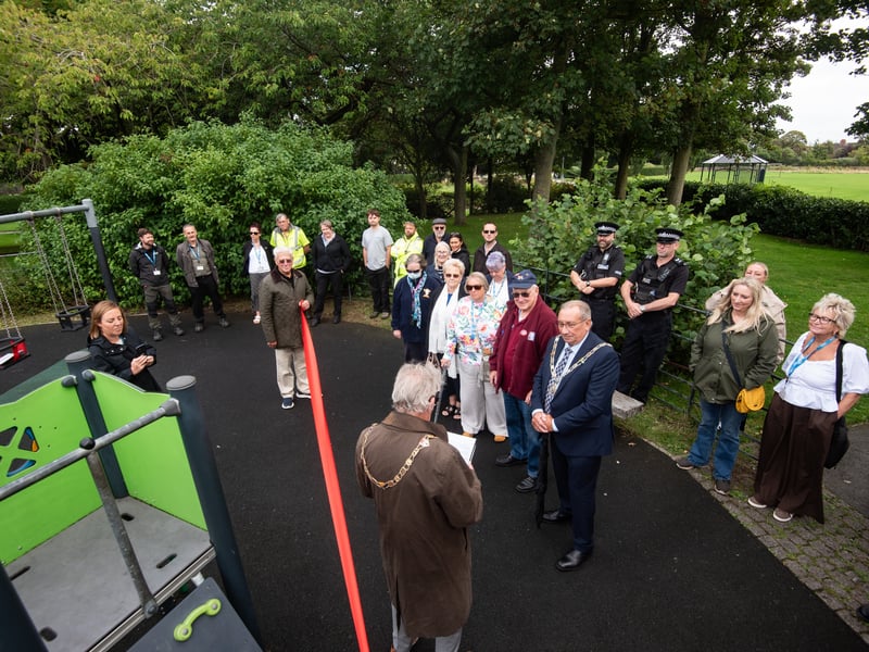Opening of new play equipment in Memorial Park