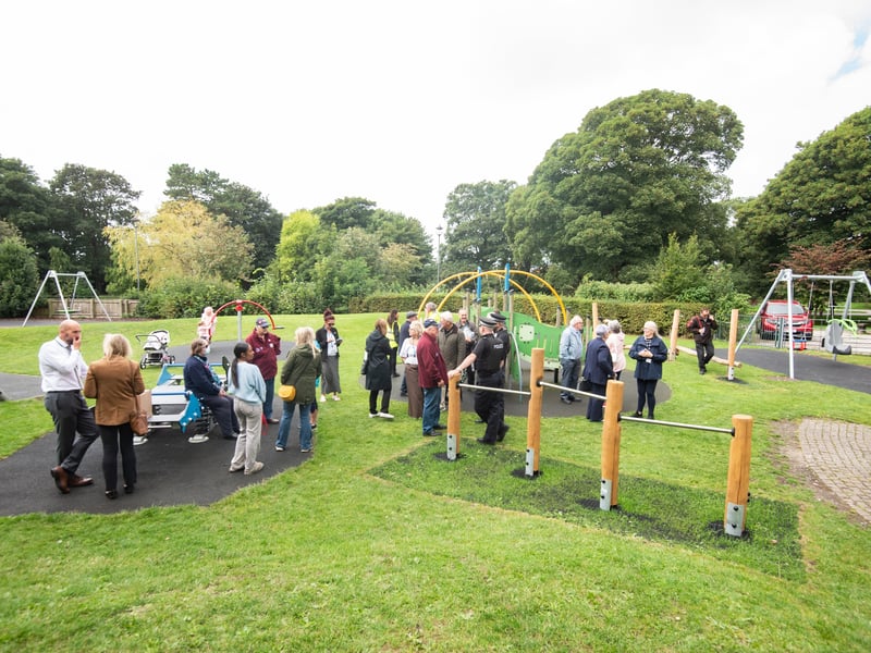 Opening of new play equipment in Memorial Park