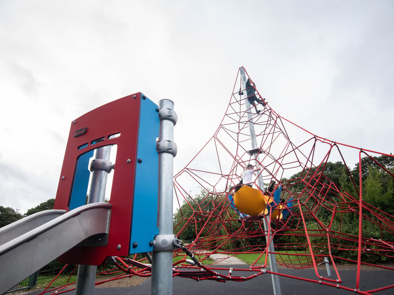Opening of new play equipment in Memorial Park
