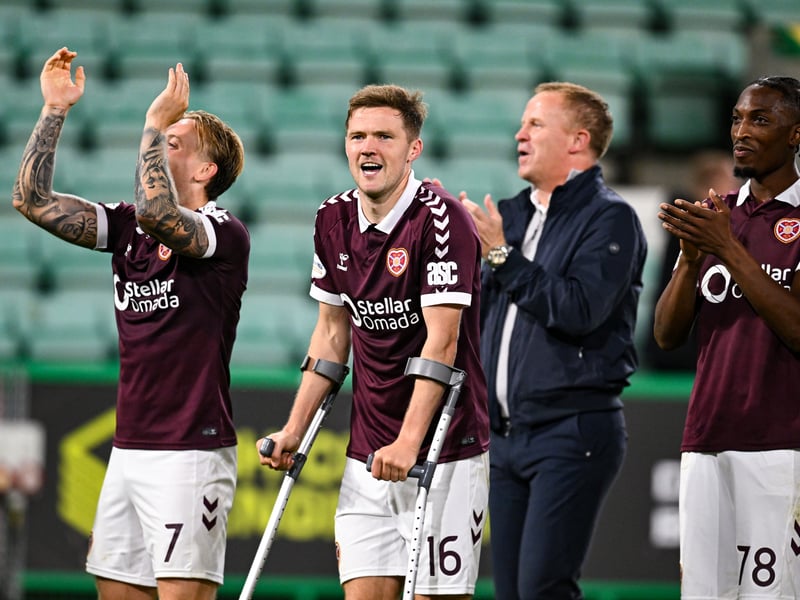The Jambos midfielder remains out with an ankle issue.