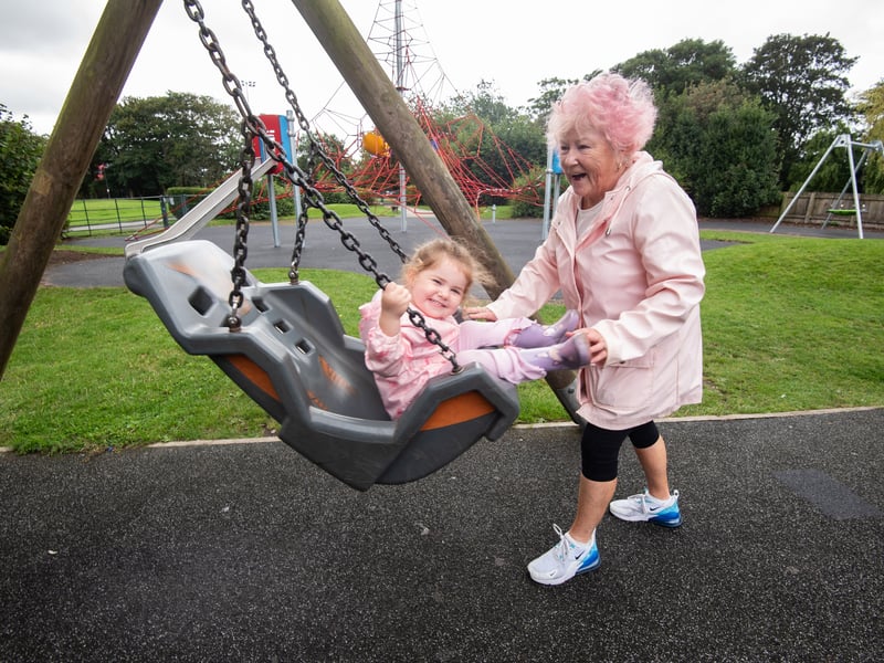 Opening of new play equipment in Memorial Park