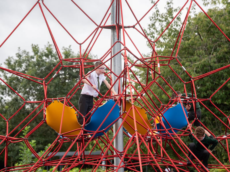 Opening of new play equipment in Memorial Park