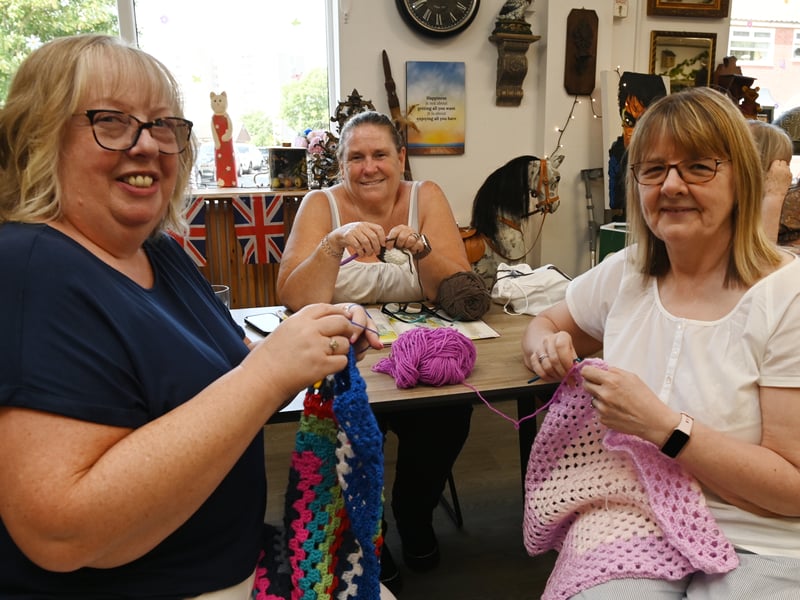 The Crochet Club meets every Thursday from 10am to 12pm in the café at Sunshine House, Wigan. Beginners are warmly welcomed, and all ages, abilities and crafting skills are encouraged to join.