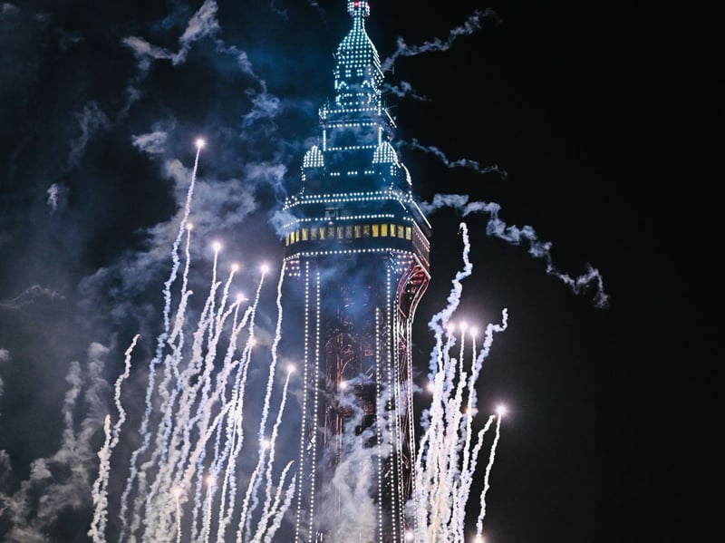 Blackpool Tower fireworks to celebrate the Illuminations switch-on