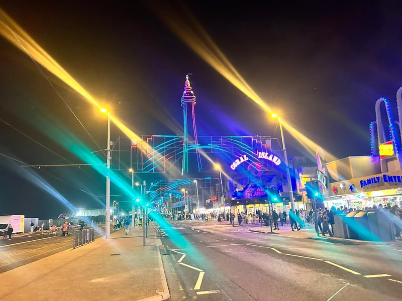 People walking the lights post-Illuminations Switch-On