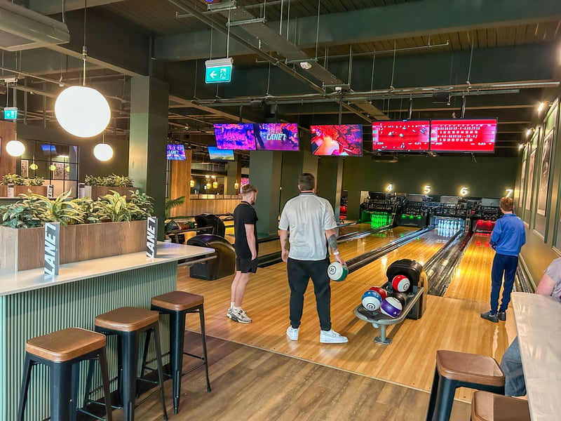 Lane7 has opened for business in Meadowhall. Bowlers get ready to play. Photo: Dean Atkins