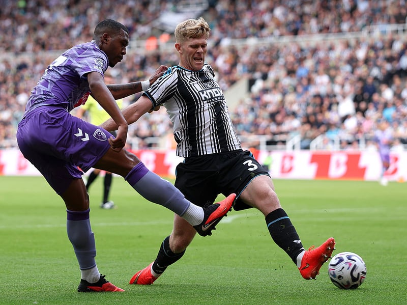 Given the run around by Rayan in the first half but recovered in the second when he was able to get forward more often. Lost his sight in the sun at times.