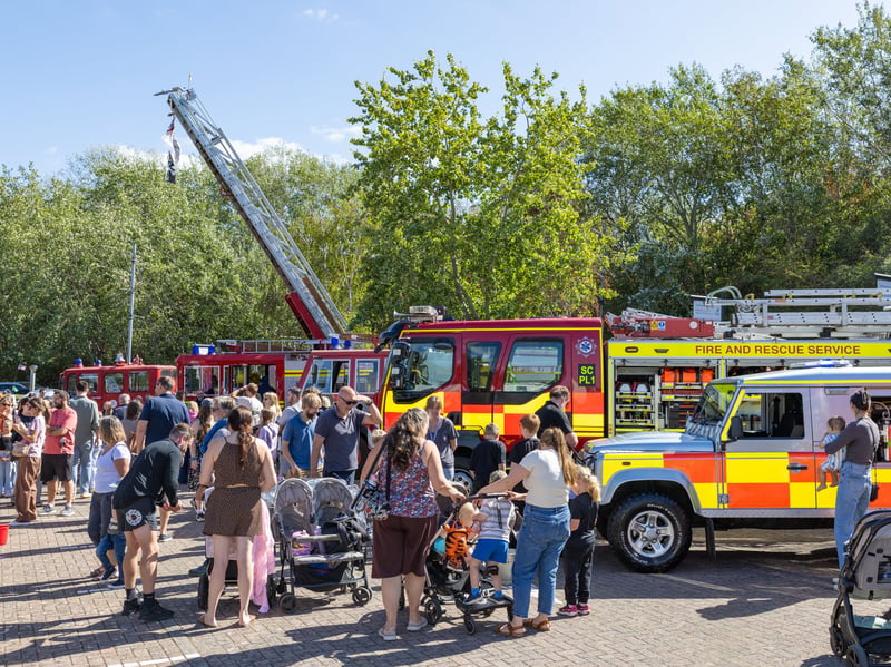 Crowds enjoying the 999 family day at Port Solent.