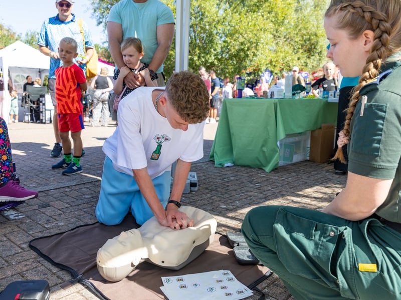 Connor Latter learning CPR