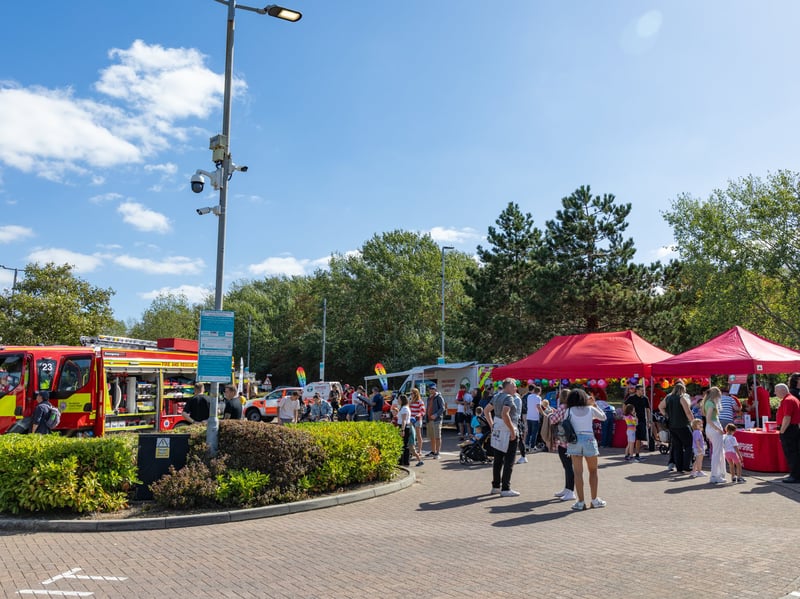Large crowds gathered in Port Solent to see classic and modern emergency service vehicles and learn more about what they do.