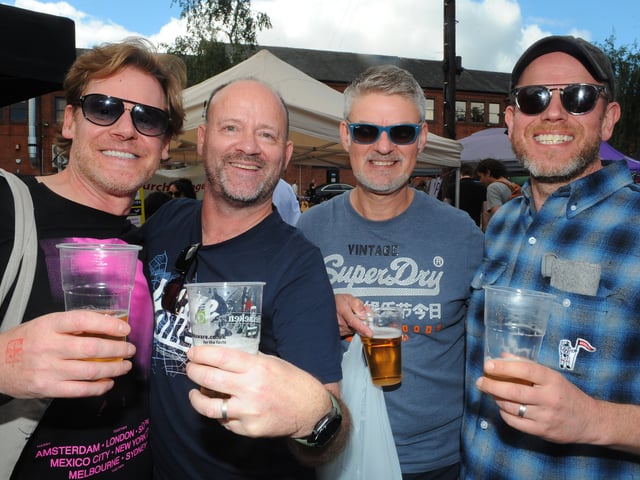 Friends Glenn Stocks, Neil Holland, Simon Stone and John Gass.