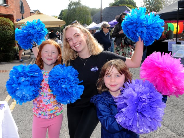 Amy Kelly of Amy Kelly Dance Academy with sisters Eleanor, nine, and Rebecca, six, Hornsby of Cookridge.