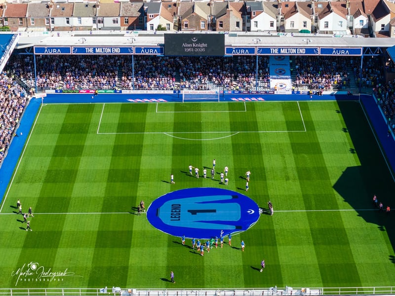 The minute's silence in honour of Alan Knight.