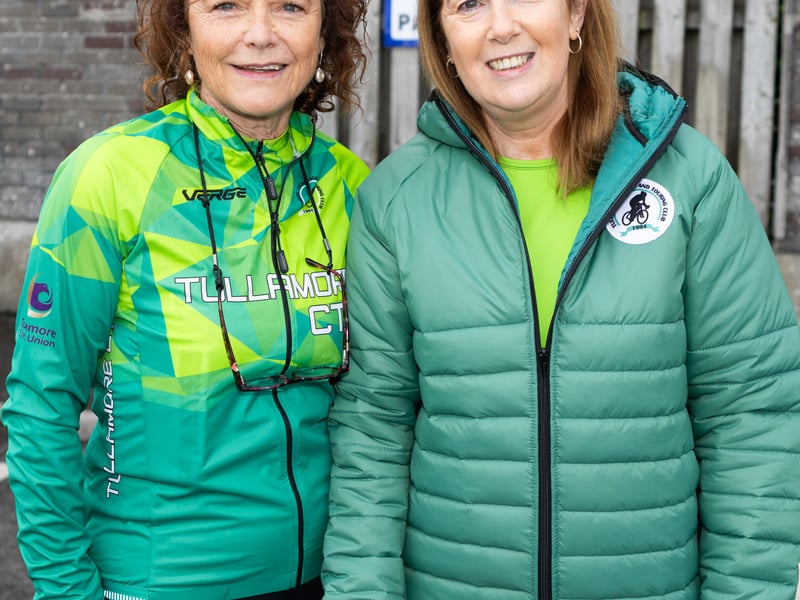 Martina Martin and Patricia Rusk, Tullamore CTC were on duty at the Pedal the Peaks Pat Colgan Challenge.