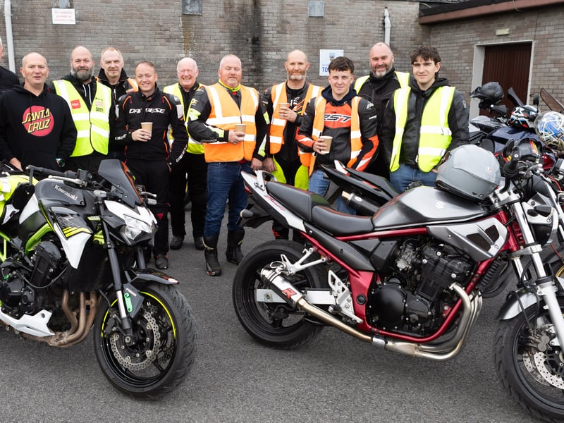 Moto Marshalls Out riders were on duty at the Pedal the Peaks Pat Colgan Challenge. 