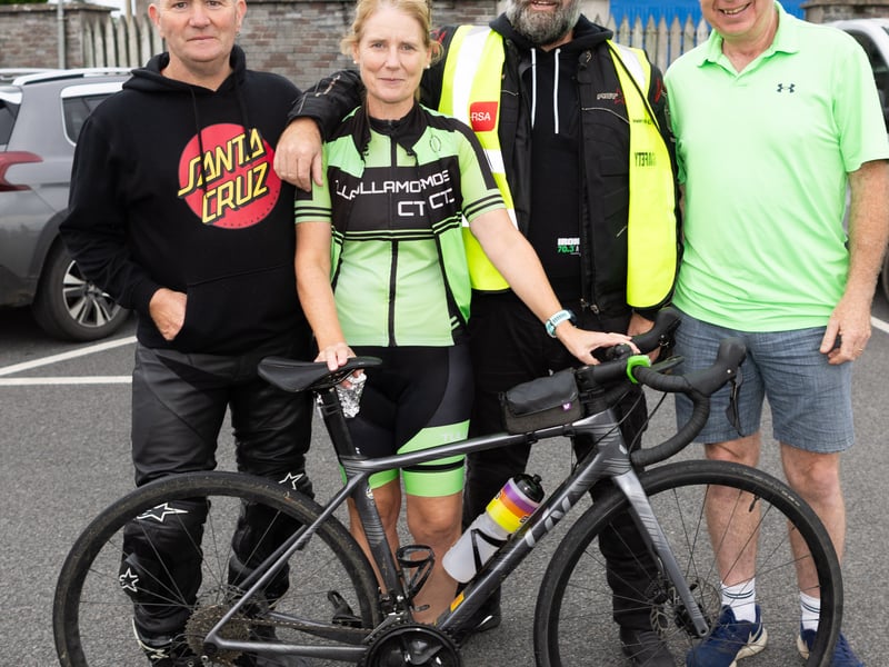 Ollie Daly, Amanda Owens, Lar Tierney and John McNiff at the  Pedal the Peaks Pat Colgan Challenge.