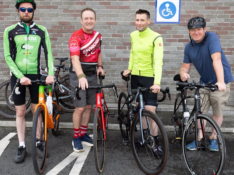 Brian Byrne, Tullamore, Martin Kennedy, Shannonside, Gerard Corcoran Laois and Niall Spollen, Tullamore lined out for the Pedal the Peaks Pat Colgan Challenge.
