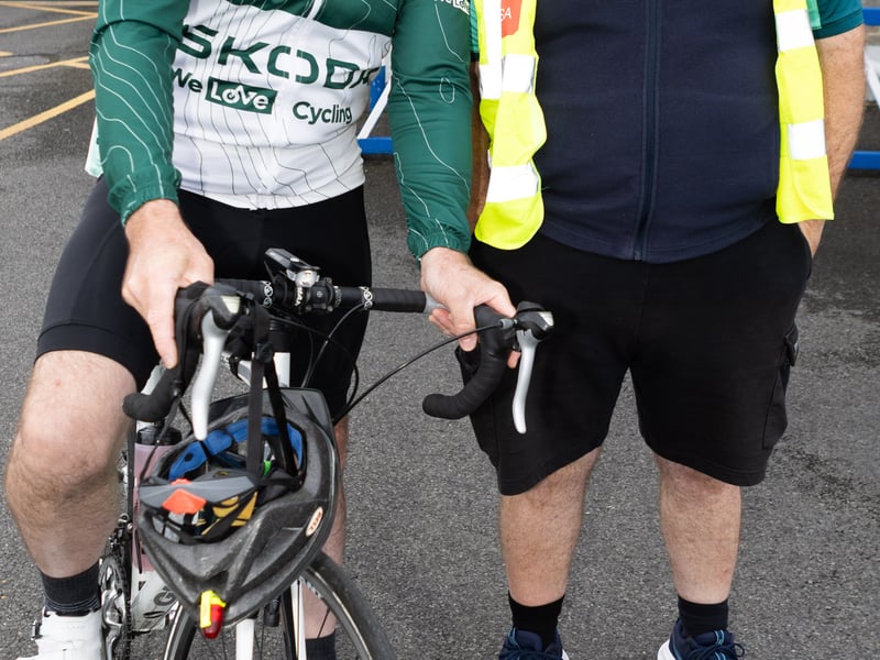 Padraig Minnock, Banagher with Pat's brother Tommy Colgan from Tubber at the Pedal the Peaks Pat Colgan Challenge.