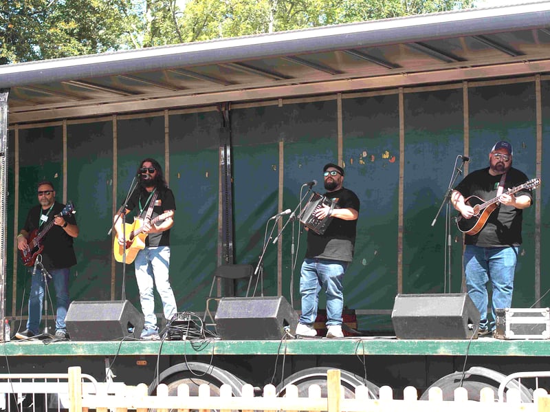 The Islanders music group from Newfoundland performing on stage at the Iverk Show.