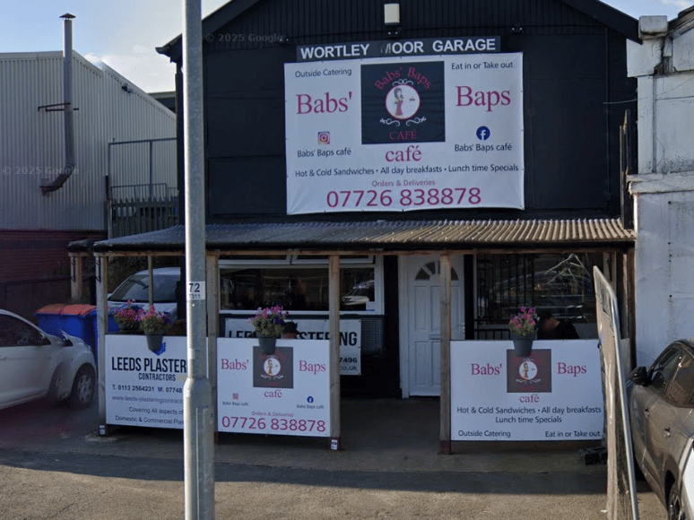 Ian Bryant named Bab's Baps - located on Tong Road, Armley.