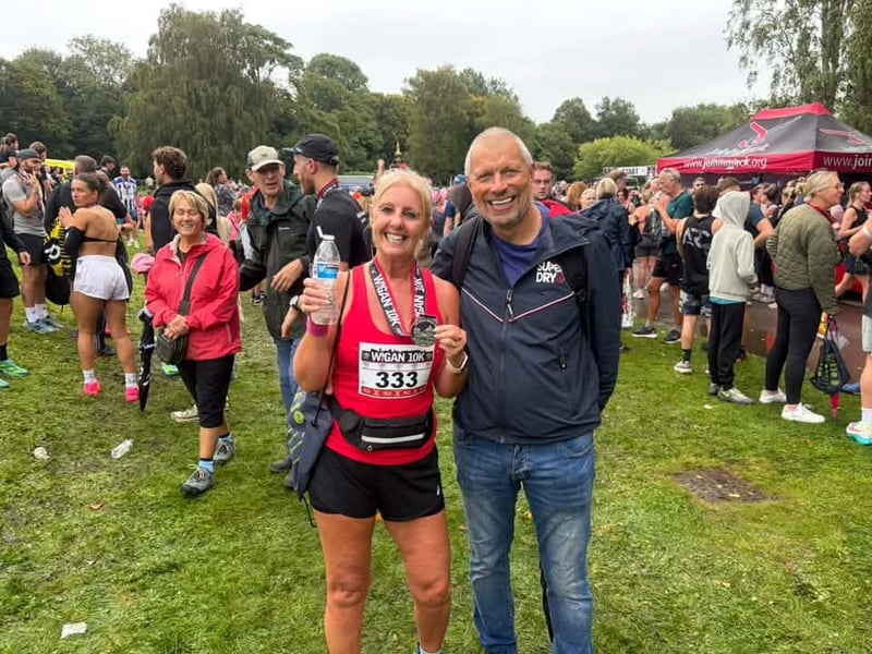 Big smiles after completing the race