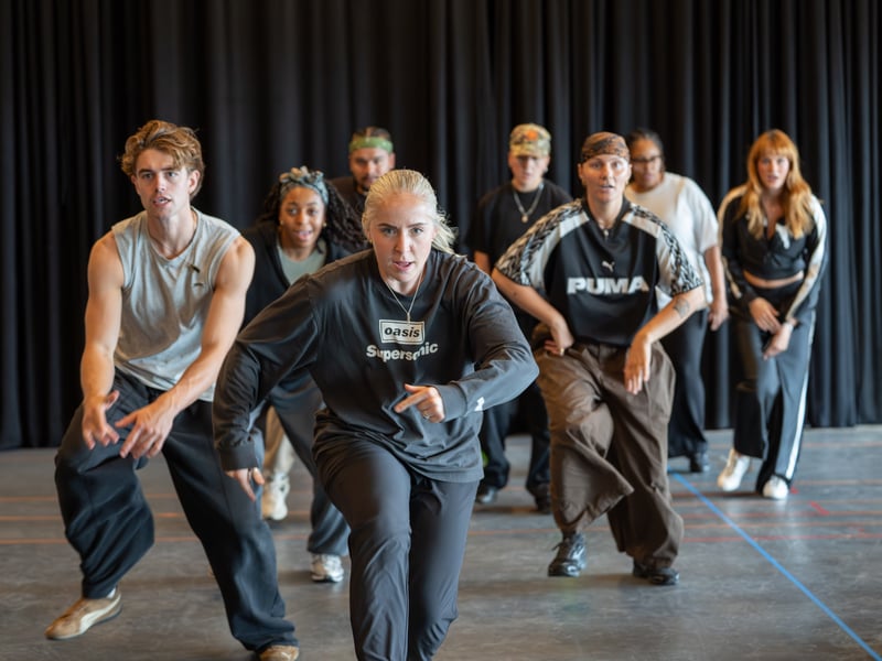 The group are put through their paces in rehearsals