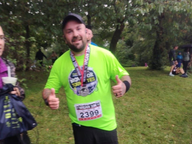 A thumbs up after the race