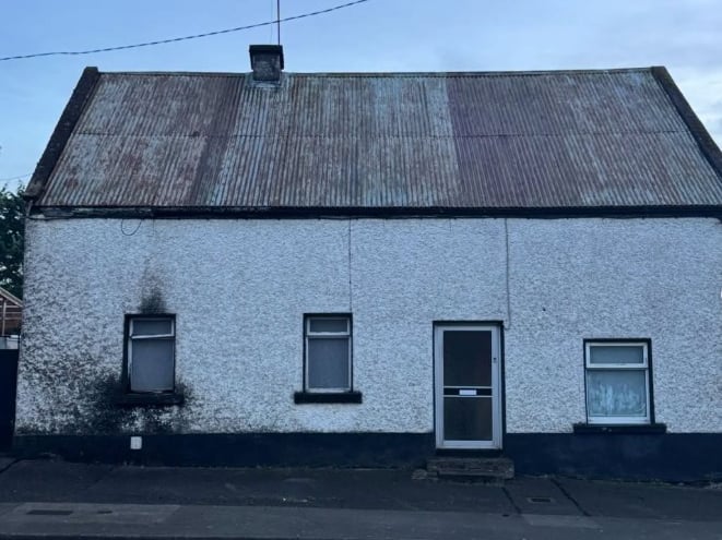 The original exterior of the house.
