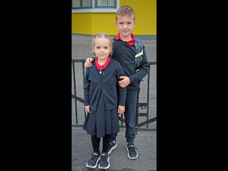 Anna and Michal Rozel proudly at the gates of Melview NS