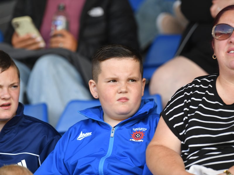 Hartlepool fans during the Hartlepool United 1-0 victory over Woking Picture by FRANK REID