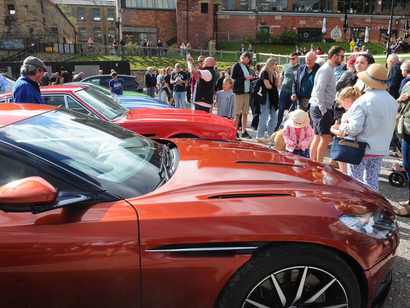 Hundreds enjoyed the rally at Sunny Bank Mills after the parade.