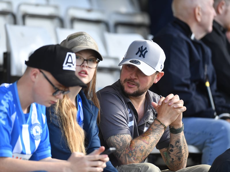 Hartlepool fans during the Hartlepool United  1-0 victory over Woking Picture by FRANK REID