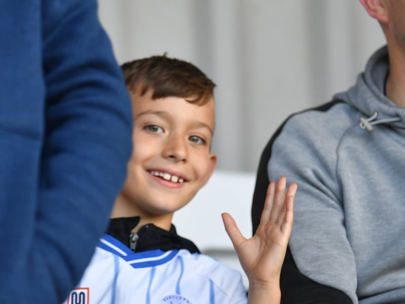 Hartlepool fans during the Hartlepool United  1-0 victory over Woking Picture by FRANK REID